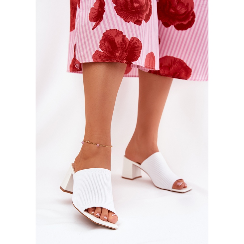 Naisten korkeat tossut valkoinen 2