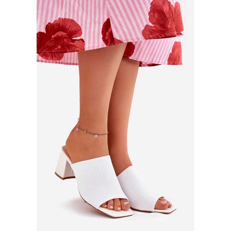 Naisten korkeat tossut valkoinen 1