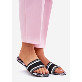 Kuvioidut litteät naisten läpät mustat 1