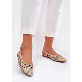 Sandaalit, joissa on punottu ja terävät varpaat kultaa kultainen 2