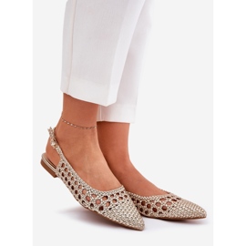 Sandaalit, joissa on punottu ja terävät varpaat kultaa kultainen 1