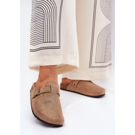 Tossut naisten tukkeutumiset laiturilla khaki -solkilla beige 2