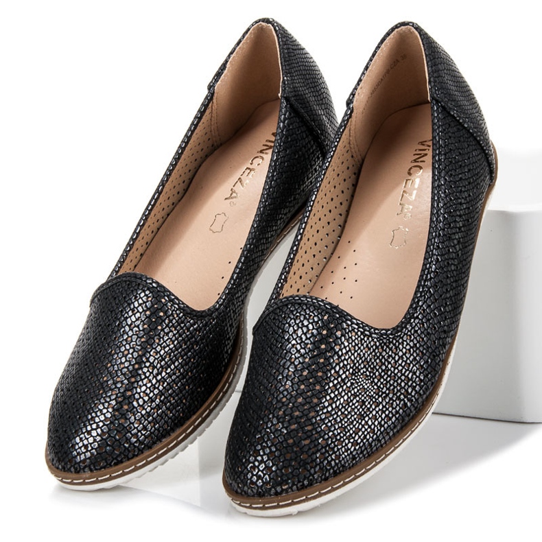 Vinceza Black Openwork Lords musta 1