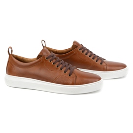 Olivier Miesten nahkaiset urheilukengät 434KNT ruskea 3