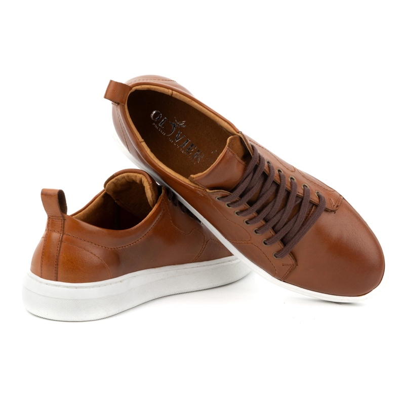 Olivier Miesten nahkaiset urheilukengät 434KNT ruskea 6