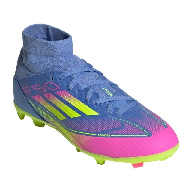 Adidas F50 League FG/MG Mid JP7264 jalkapallokengät sininen 2