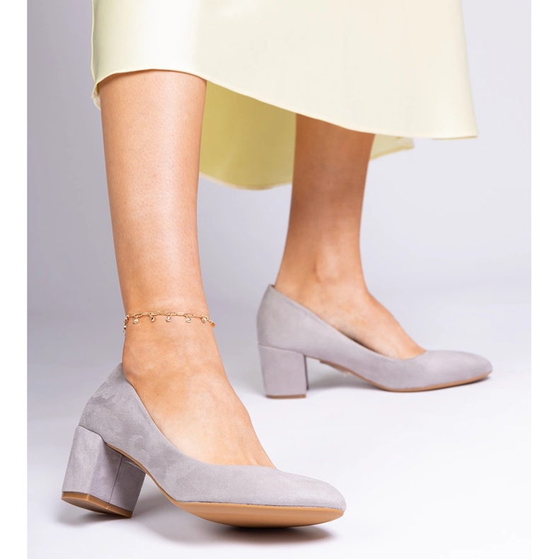 Harmaa klassinen pumput postitse Ekozamsz 1