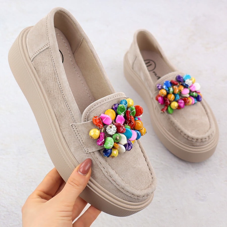 Nahkapäät lavalla beige beige filippo dp6765 1