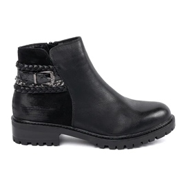 Erynn Matalat työntekijät koristeellisella vyöllä musta 1