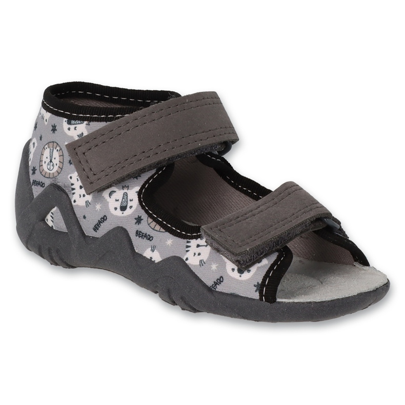 Befado lasten tossut nahkasisäkkeellä 350P047 harmaa 1