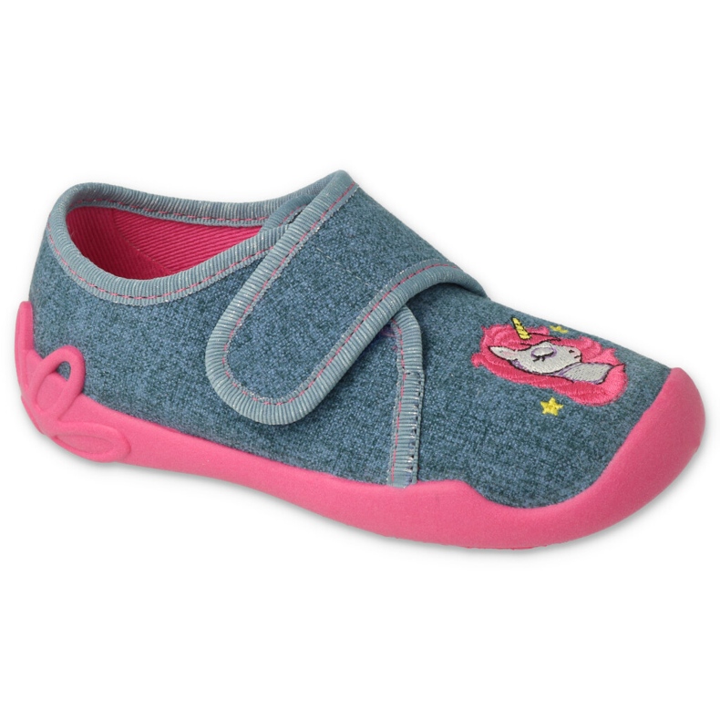 Befadon lasten tossut 122x016 harmaa yksisarvisella 1