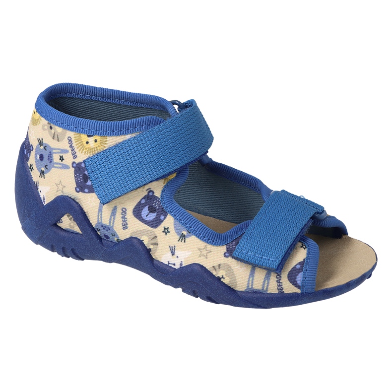 Befado lasten sandaalit, nahkainen sisäosa 350P040, beige nalle 1