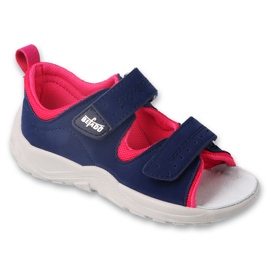 Befadon lasten sandaalien nahkainen insertti 721p004 laivasto-pink sininen 1