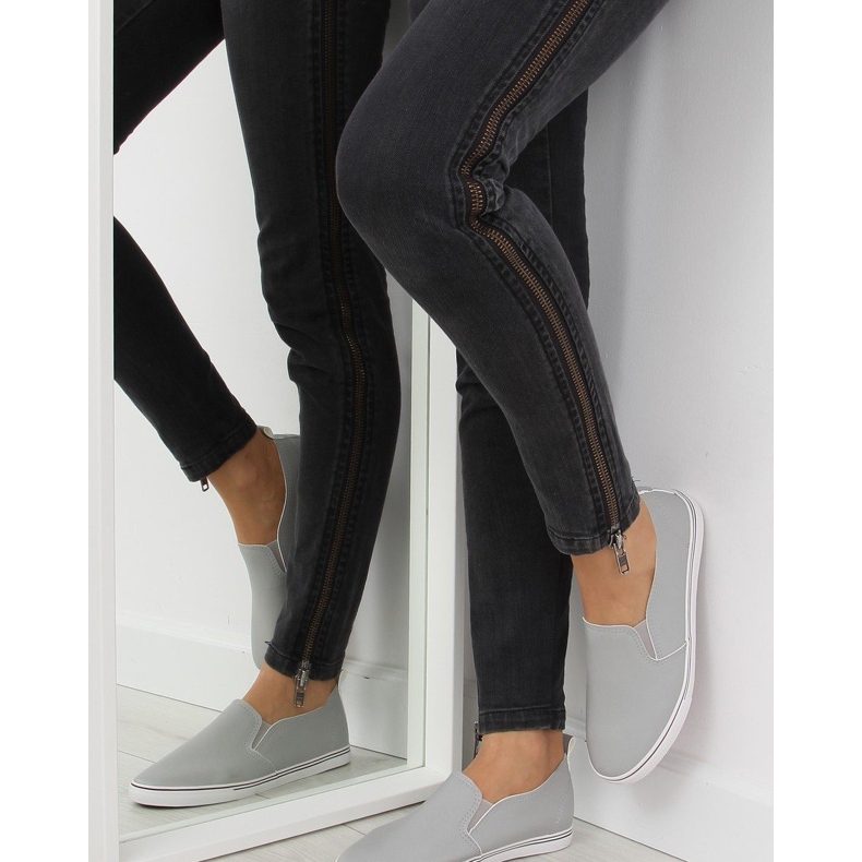 Harmaa xl08p Harmaat grain-slip-on lenkkarit 2