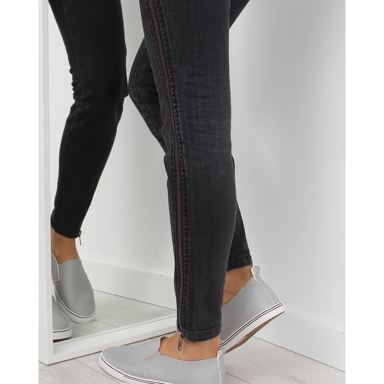 Harmaa xl08p Harmaat grain-slip-on lenkkarit 1