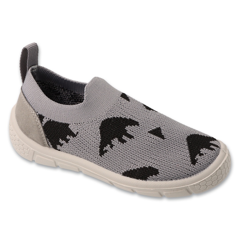 Befado lasten tossut, harmaa 102X005, musta karhuapplikaatio 1