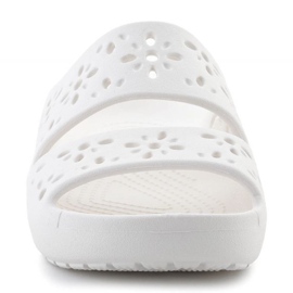 Crocs Classic Floral Cutout Sandal 210966-0WV Flip Flops valkoinen 2