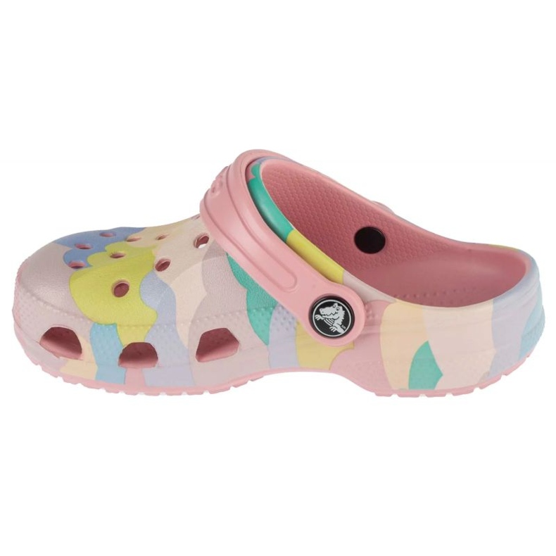 Crocs Baya -kauden painettu tukki 209728-606 FLIP-FLOPS vaaleanpunainen 1