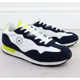 Big Star Miesten nahkaurheilukengät Lenkkarit valkoiset ja laivastonsininen iso tähti RR174408 valkoinen 1