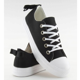 Mustat naisten tennarit rusetilla 8935 Musta 1