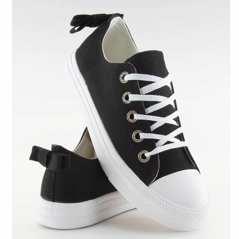 Mustat naisten tennarit rusetilla 8935 Musta 1