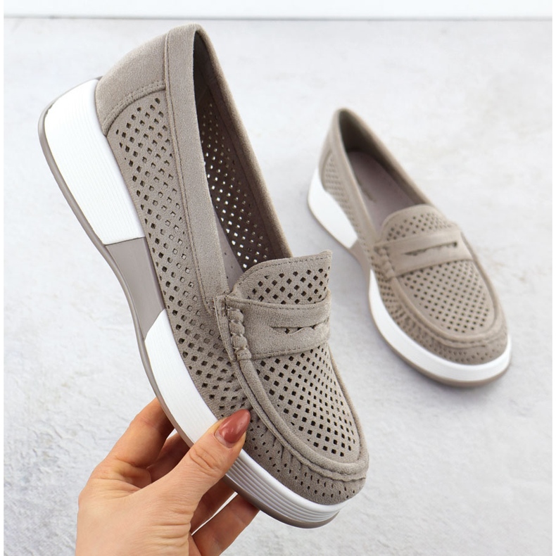 Naisten avoimien kengät Sergio Leone 095H Grey -alustalla harmaa 1