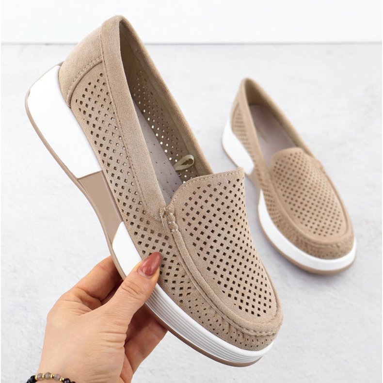 Naisten avoimien kengät Sergio Leone 094H Beige -alustalla 1