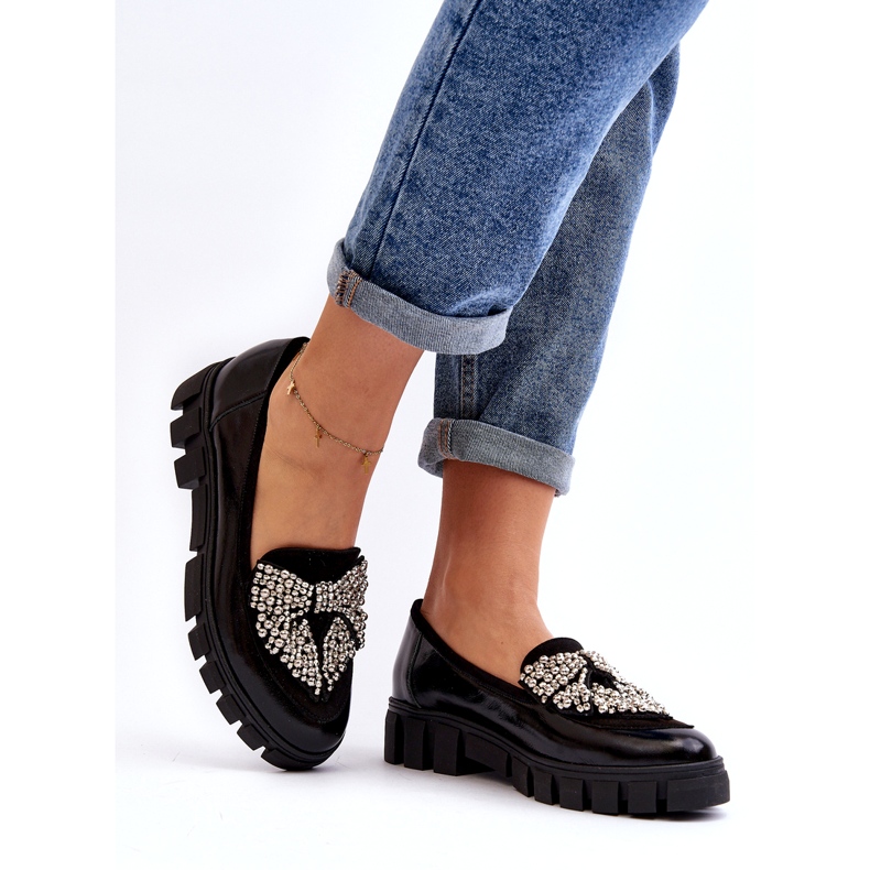 Naisten patentoitu mokasiinit Laura Messi 2785 Black musta 2