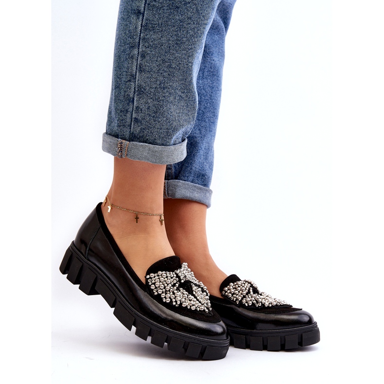 Naisten patentoitu mokasiinit Laura Messi 2785 Black musta 1