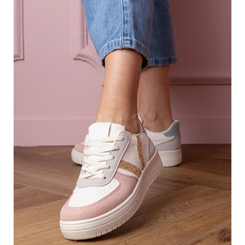 Moniväriset lenkkarit lenkkarit koristeltuina valkoinen 1