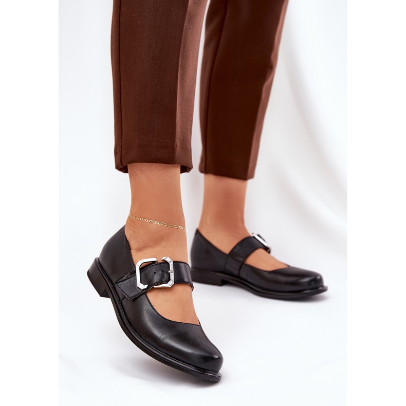 Naisten nahkakengät Laura Messi 2980 Musta puristin 2