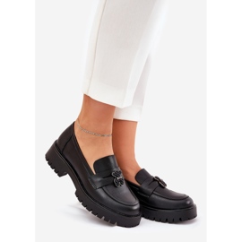 Naisten nahkaiset leipät nastailla Bear Vinceza 18109 Musta 1