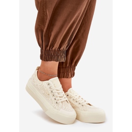 Big Star RR274746 Naisten pitsi -lenkkarit beige 1