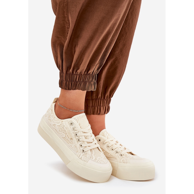 Big Star RR274746 Naisten pitsi -lenkkarit beige 1