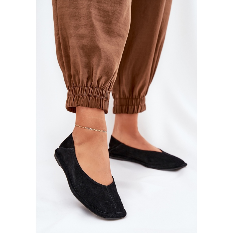 Naisten mokkanahka balleriinit Big Star RR274080 Black musta 2