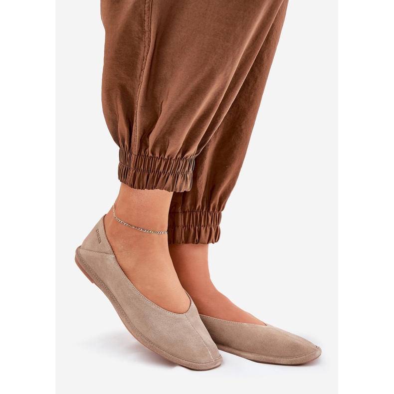 Naisten mokkanahka Ballerinas Big Star RR274082 beige 1