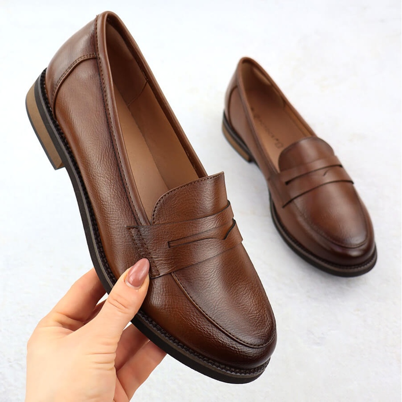 Kengät naisten leveydet Lords Brown Potocki SZ12573 ruskea 1