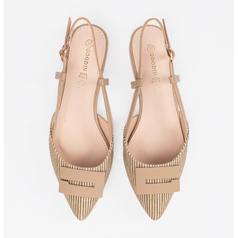 Goodin Taupe -sandaalit avoimella kantapäällä beige 2