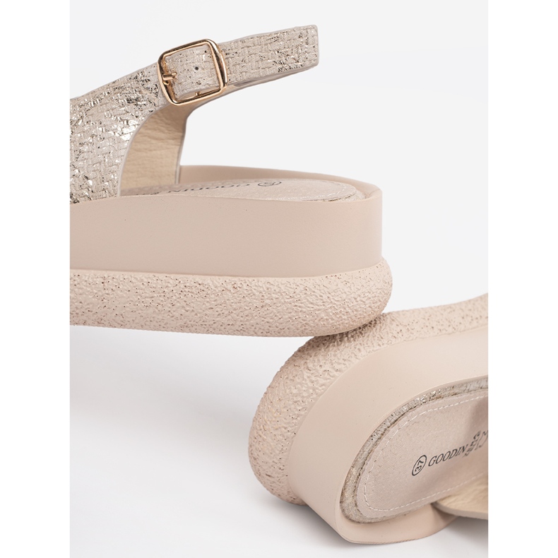 Goodin Litteät sandaalit, joissa on taupe sisustus beige 1