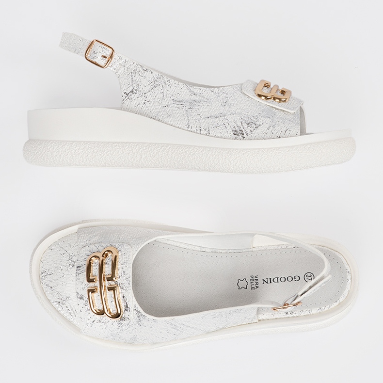 Goodin Litteät sandaalit valkoiset koristeella valkoinen 2
