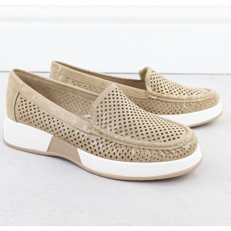 Naisten avoimien kengät Sergio Leone 094H Golden Platform -sovelluksella kultainen 2