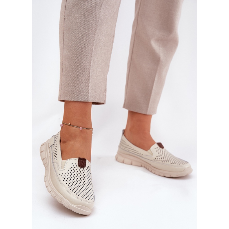 Openwork Vinceza 95336 Natural Ballerinas Beige 2
