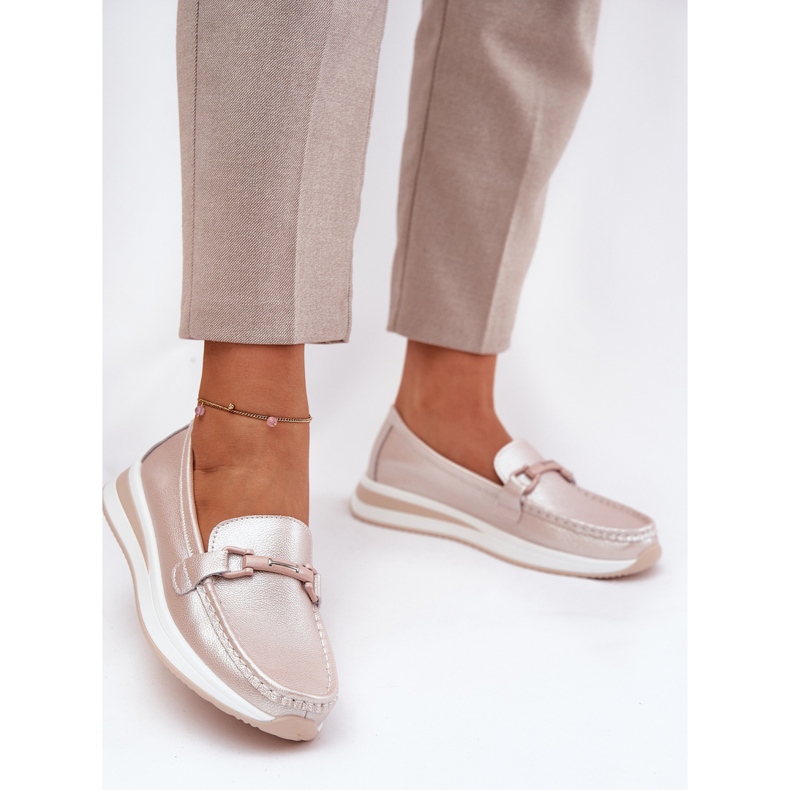 S.Barski Naisten nahkapaikat S. Barski Gr51-598 Pearl Pink vaaleanpunainen 2