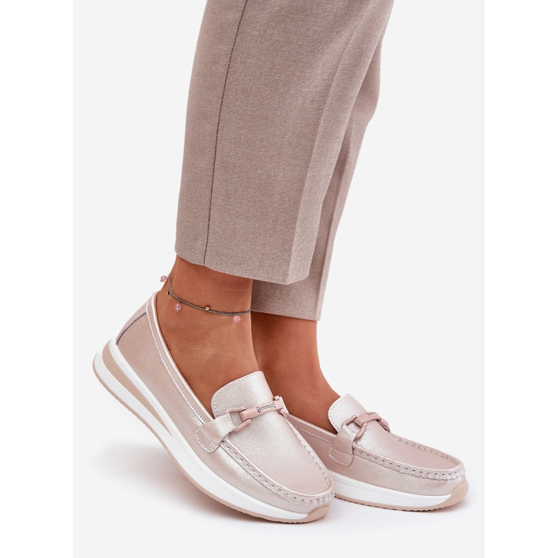 S.Barski Naisten nahkapaikat S. Barski Gr51-598 Pearl Pink vaaleanpunainen 1