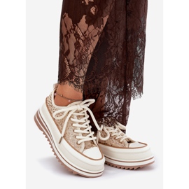 S.Barski Naisten lenkkarit massiivisella alustalla S. Barski BF51-101 Beige 1