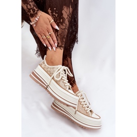 S.Barski Naisten lenkkarit massiivisella alustalla S. Barski BF51-101 Beige 2