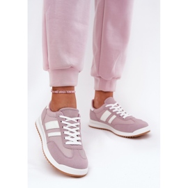 Evento Naisten lenkkarit, joissa on ekologinen mokkanahka violetti 2