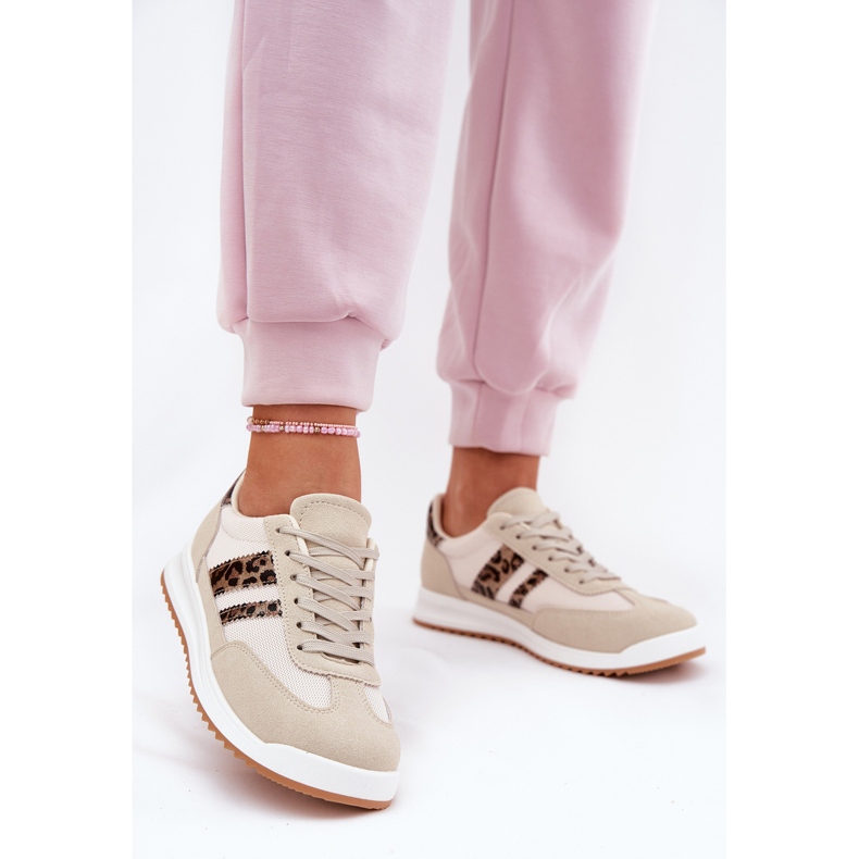 Evento Naisten lenkkarit Eco mokkanan leopardi beige 2