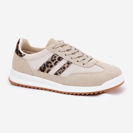 Evento Naisten lenkkarit Eco mokkanan leopardi beige 4