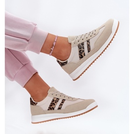 Evento Naisten lenkkarit Eco mokkanan leopardi beige 6